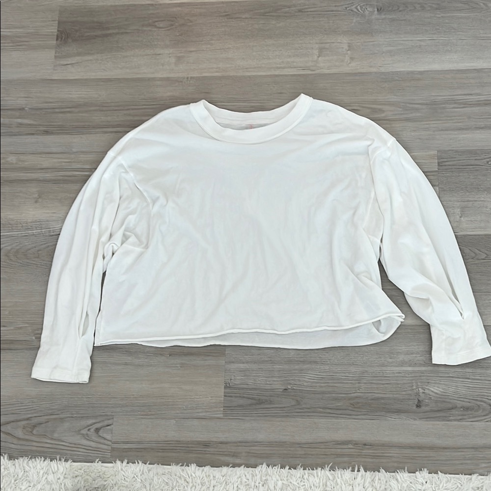 Women's White Long Sleeve Top